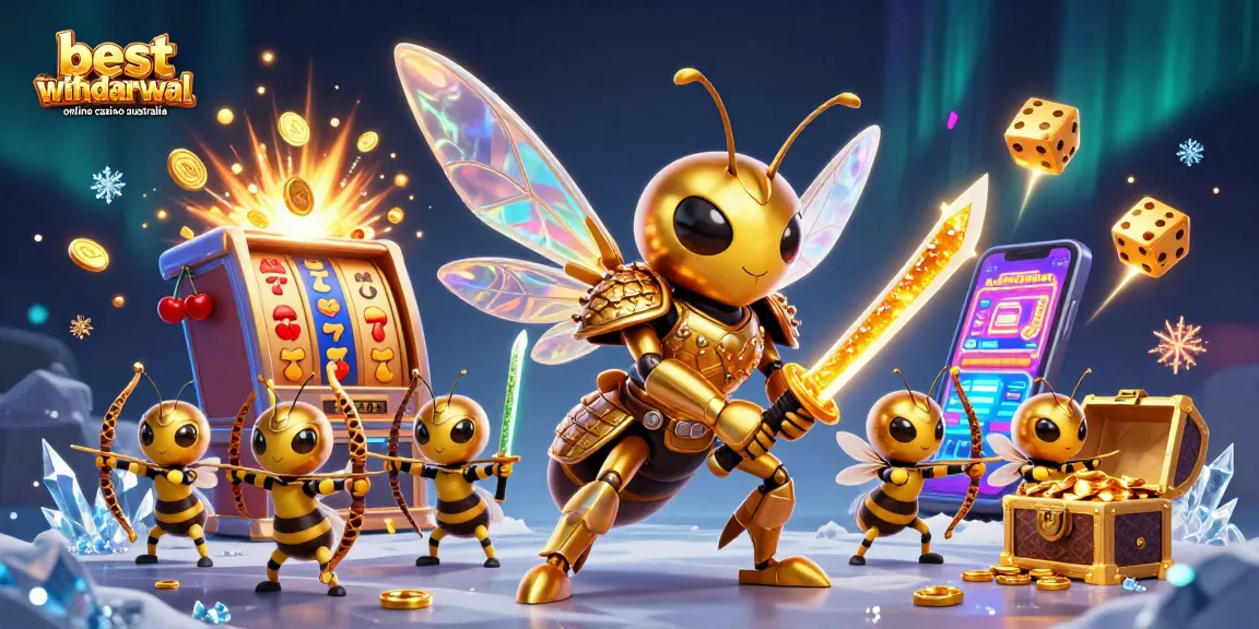 Engage in the best fast withdrawal online casino Australia with golden hornets and vibrant gaming elements